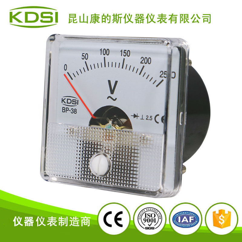指针式整流电压表 小型电压测量仪器仪表BP-38 AC250V