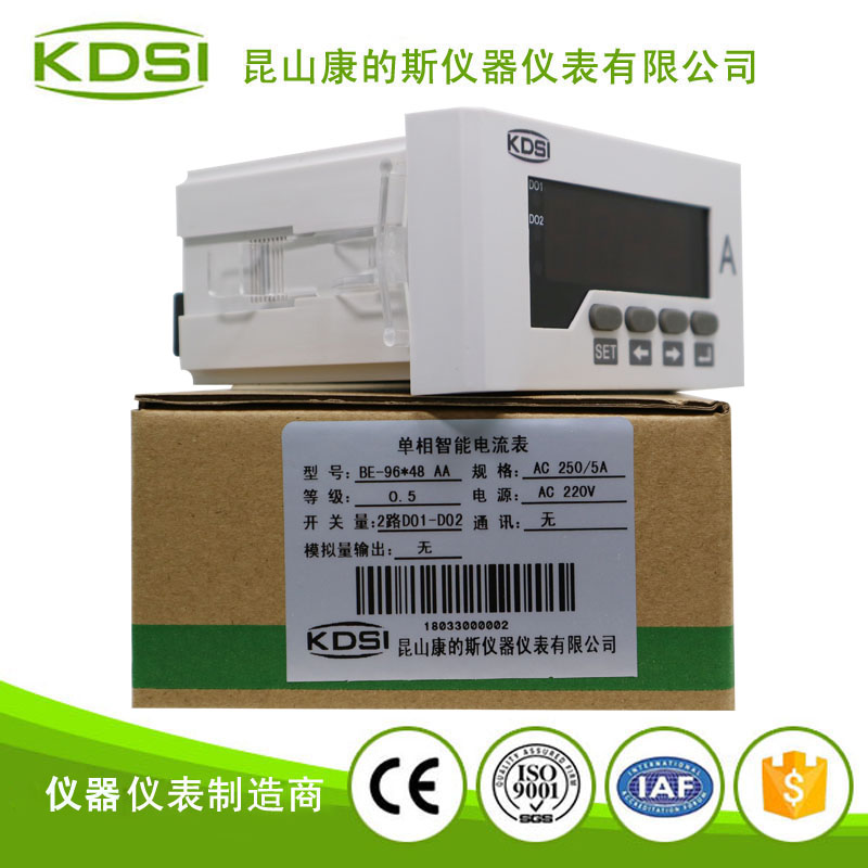 电流智能测量表BE-96*48 AA250/5A电源220V