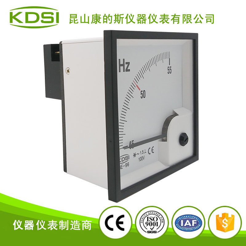 方形电压频率表头 指针式频率表BE-96 45-55HZ 100V