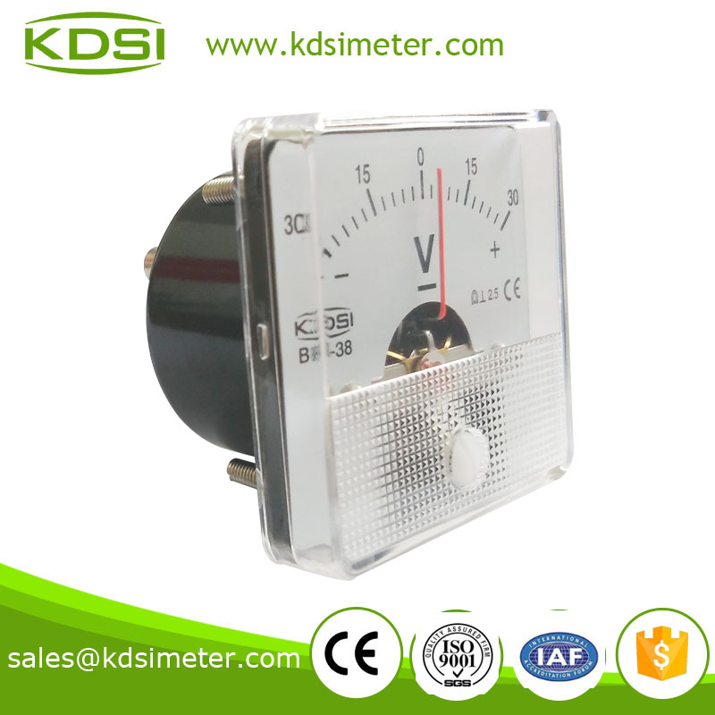 指针式直流正负读数电压表 BP-38 DC+-30V
