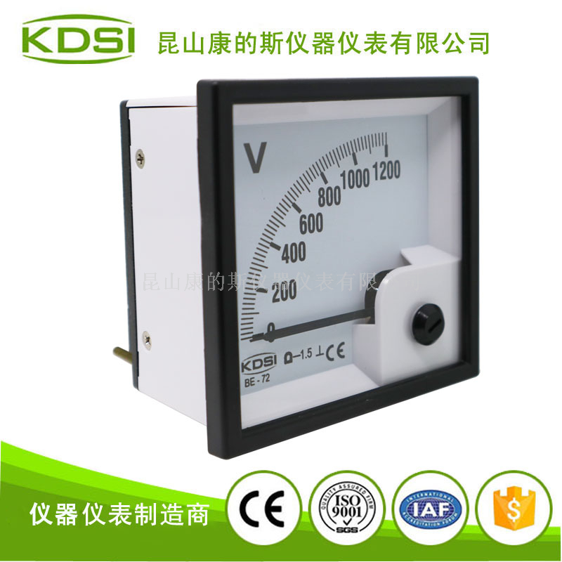 指针式配电柜电压测量仪表BE-72 DC1200V
