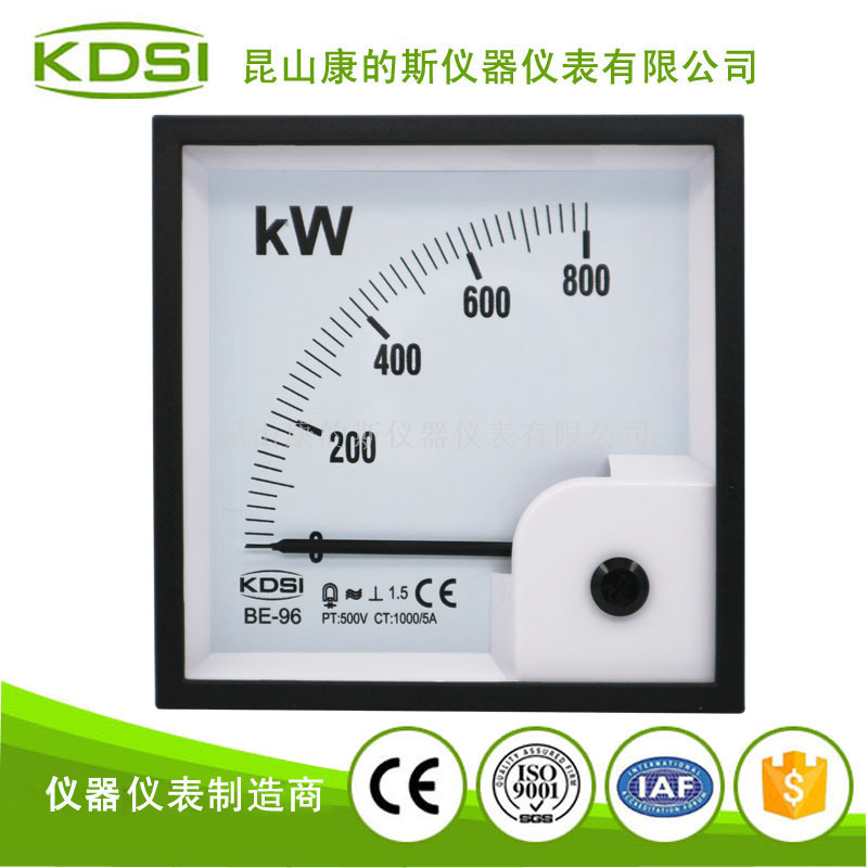 指针式功率表BE-96 800KW 500V 1000/5A