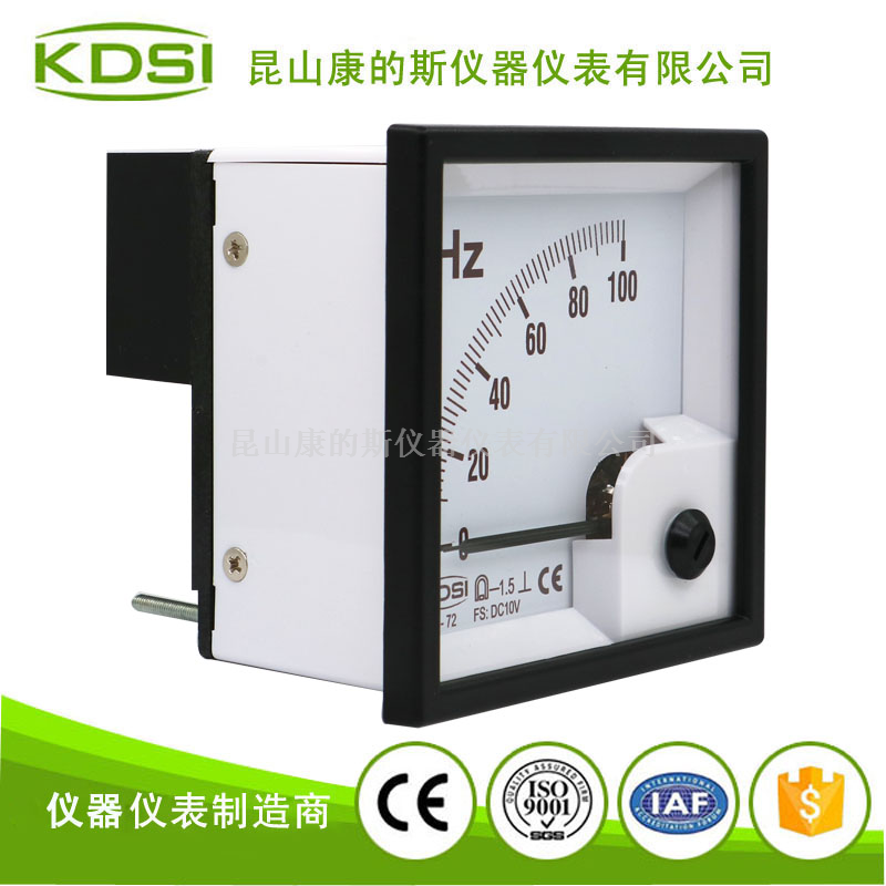 指针式直流频率表 BE-72 DC10V 100Hz