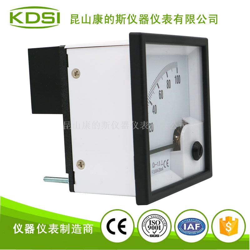 指针式毫安电流表BE-72 DC4-20mA 100A