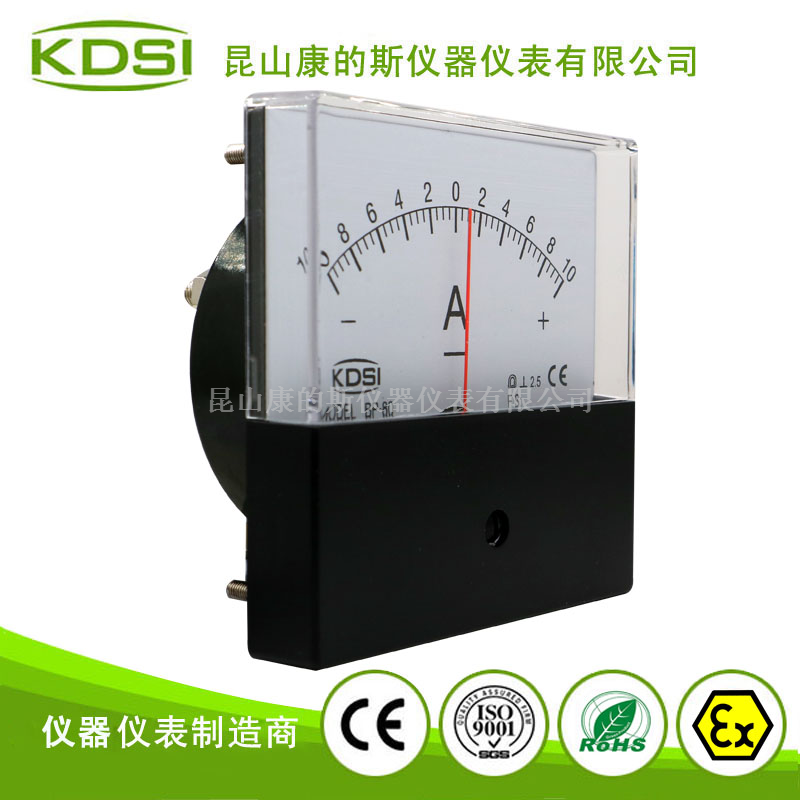 指针式机械设备电表BP-80 DC+-10A小字黑盖