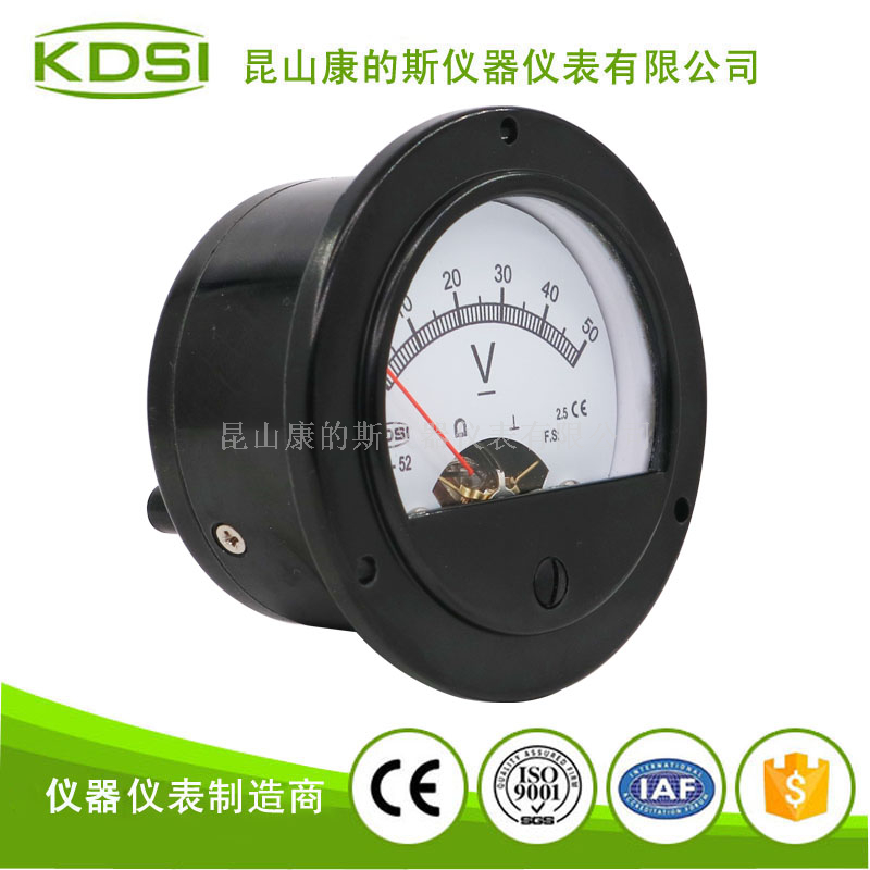 指针式圆形直流电压表BO-52 DC50V