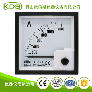 指针式方形交流电流表BE-80 AC1000/5A 