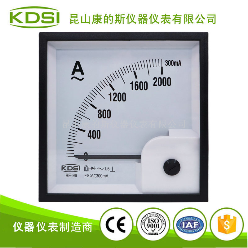 KDSI指針整流式電流表BE-96 AC300mA 2000A