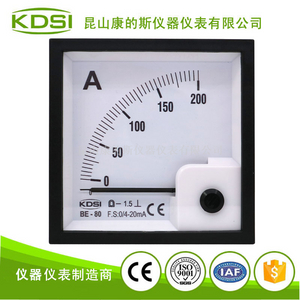 指针式毫安电流表BE-80 DC4-20mA 200A
