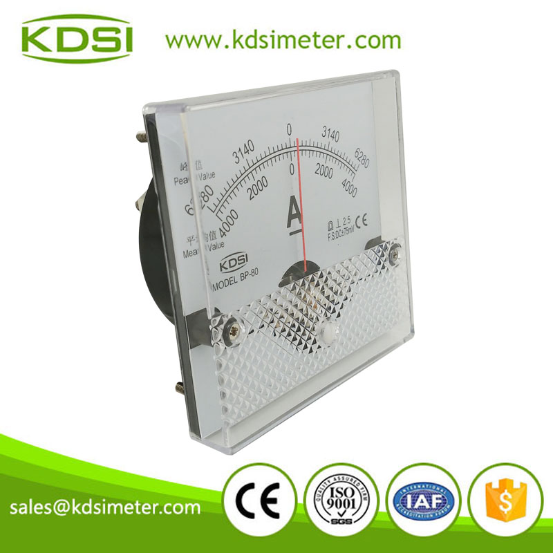 指针式仪表盘电流表 BP-80 DC+-75mV 4000A 接分流器