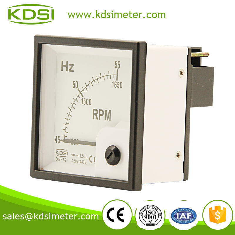 指针式 频率表+转速表 BE-72 45-55HZ +1350-1650RPM