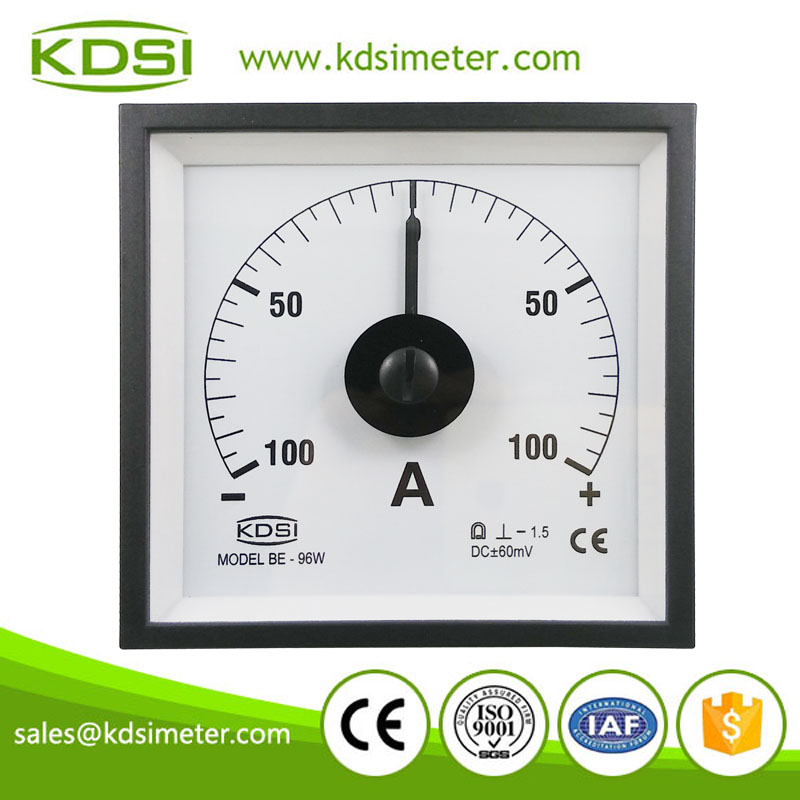 指針式正負電流表 BE-96W DC+-60mV +-100A 電流測量儀表